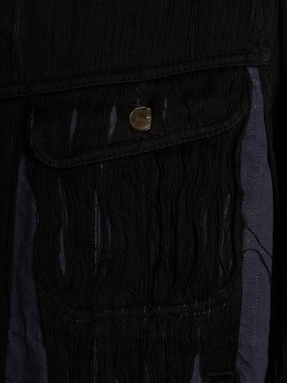 MiharaYasuhiro AW06 Distressed ‘Mummy’ Wool Lined Denim Trucker Jacket