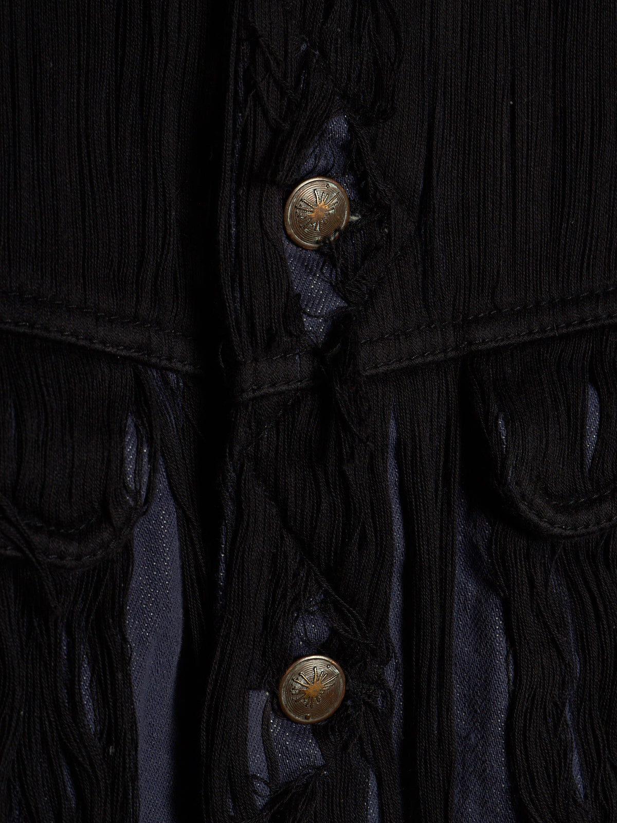 MiharaYasuhiro AW06 Distressed ‘Mummy’ Wool Lined Denim Trucker Jacket