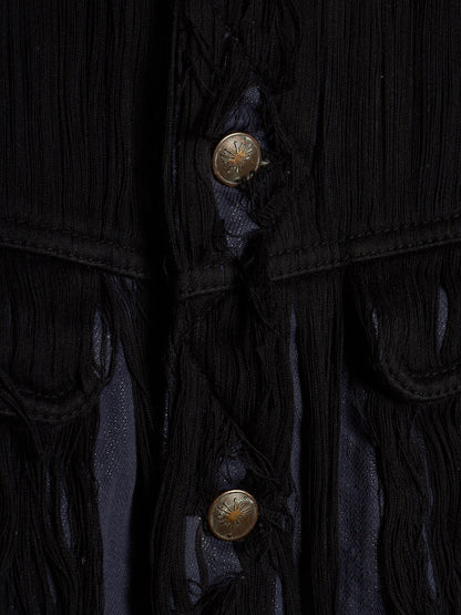 MiharaYasuhiro AW06 Distressed ‘Mummy’ Wool Lined Denim Trucker Jacket