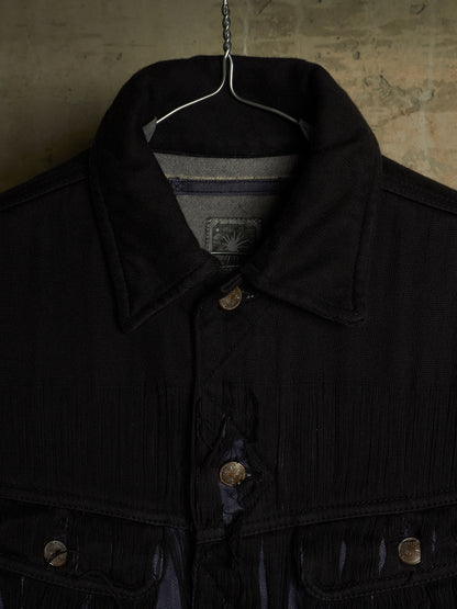 MiharaYasuhiro AW06 Distressed ‘Mummy’ Wool Lined Denim Trucker Jacket