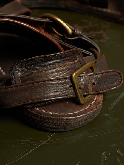 MiharaYasuhiro Early 00s Brown Pony Hair Gladiator Sandals