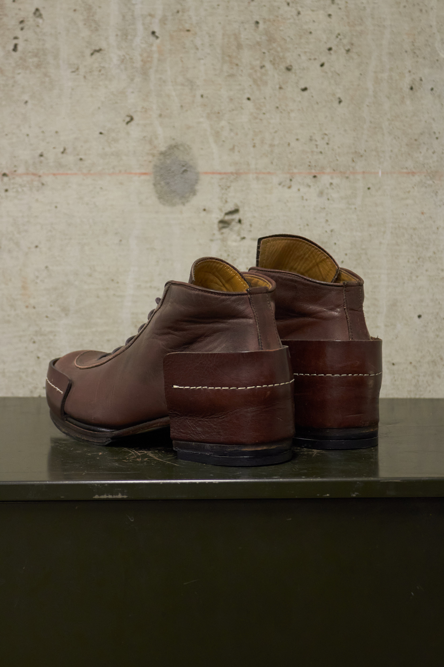 MiharaYasuhiro Early 00s Lace-up Leather Ankle Boots