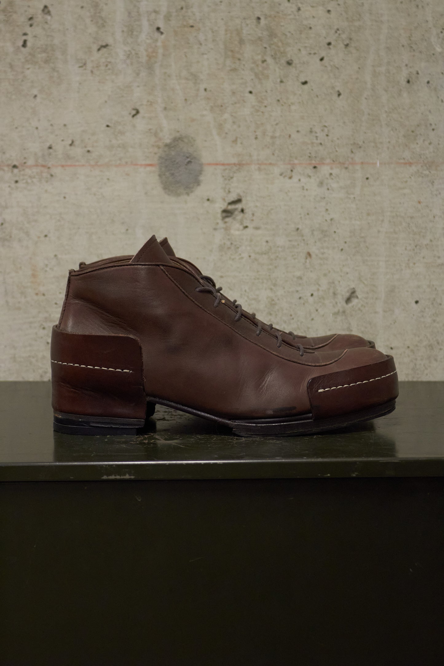 MiharaYasuhiro Early 00s Lace-up Leather Ankle Boots