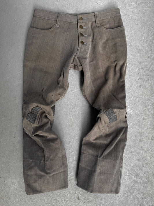 Christopher Nemeth Distressed Reconstructed 3D Patchwork Capris