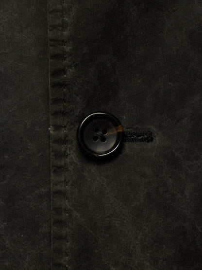NICOLAS ANDREAS TARALIS AW12 Vintage Washed Grey Cotton Moleskin Collarless Blazer