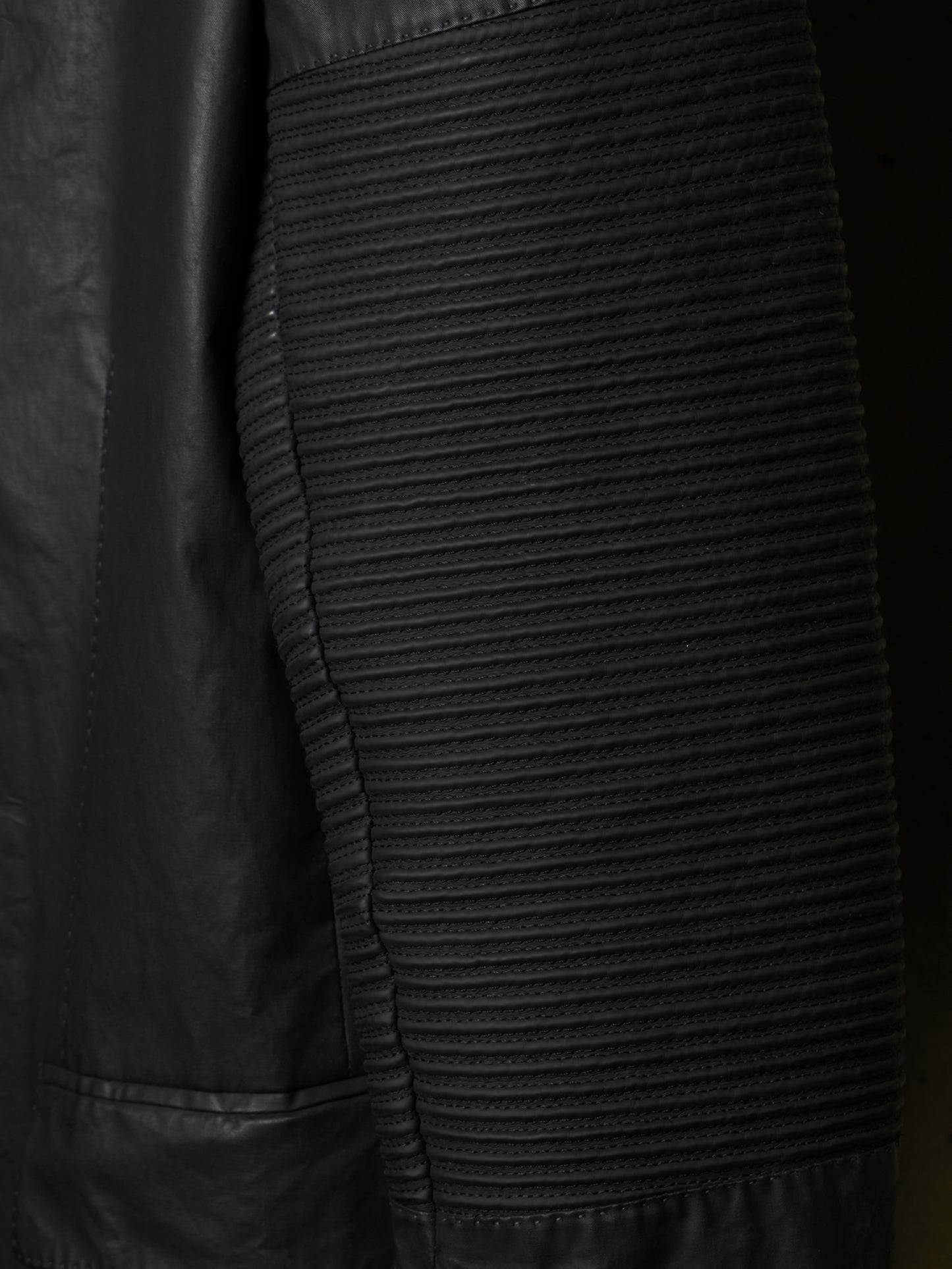 NICOLAS ANDREAS TARALIS SS13 Collarless Waxed Cotton Long Blazer Jacket