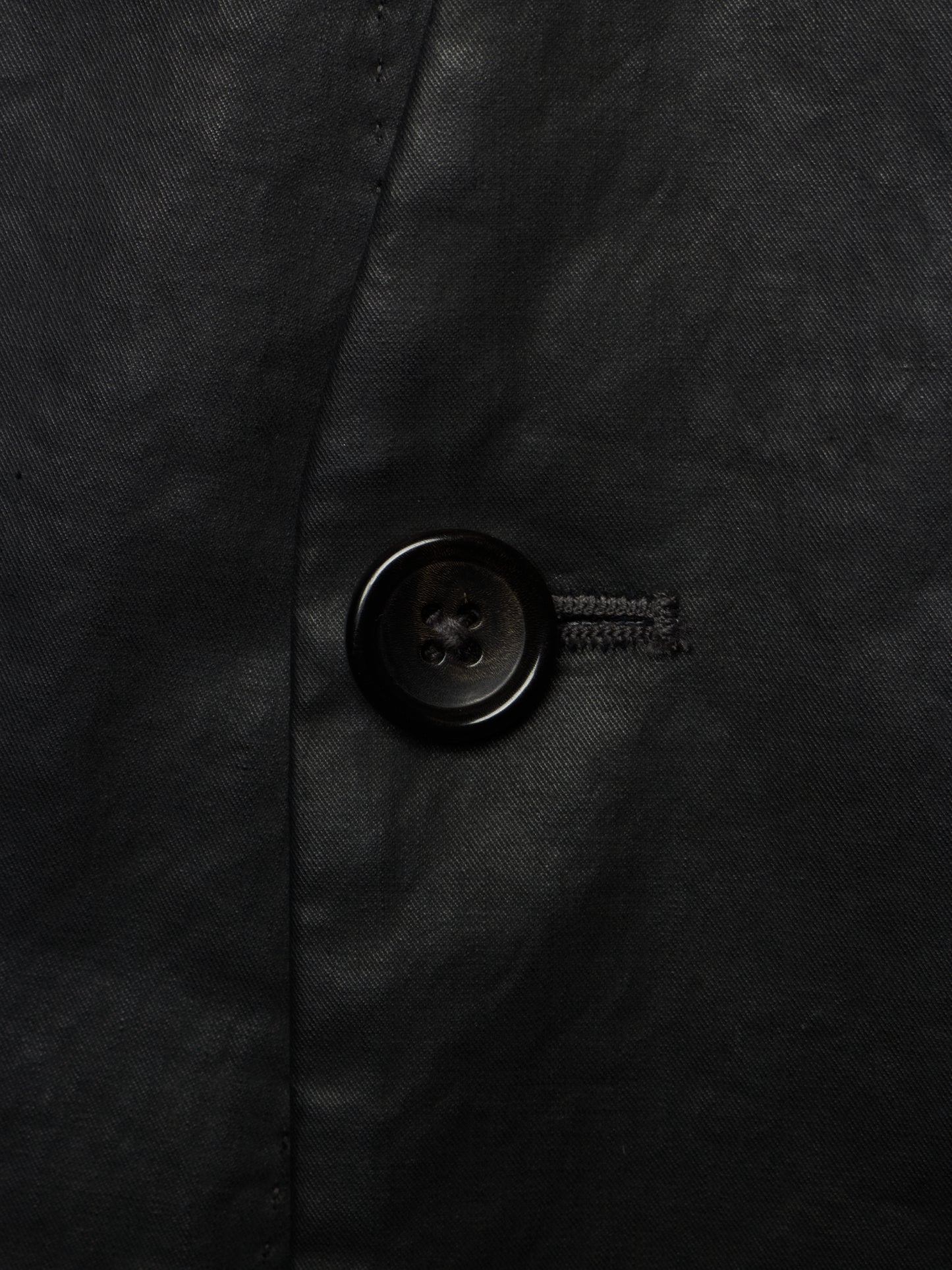 NICOLAS ANDREAS TARALIS SS13 Collarless Waxed Cotton Long Blazer Jacket