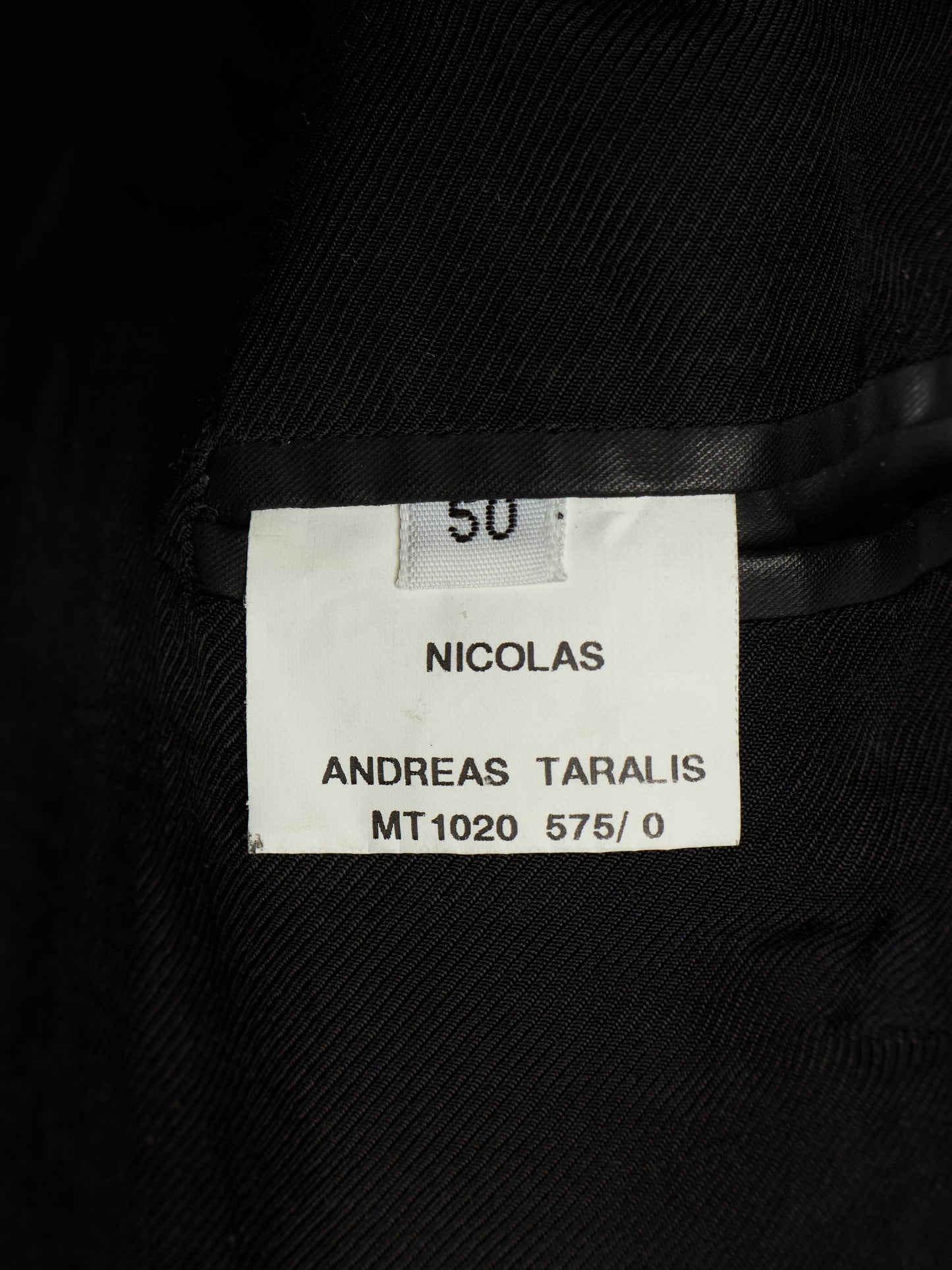 NICOLAS ANDREAS TARALIS SS13 Collarless Waxed Cotton Long Blazer Jacket