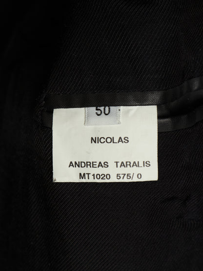 NICOLAS ANDREAS TARALIS SS13 Collarless Waxed Cotton Long Blazer Jacket