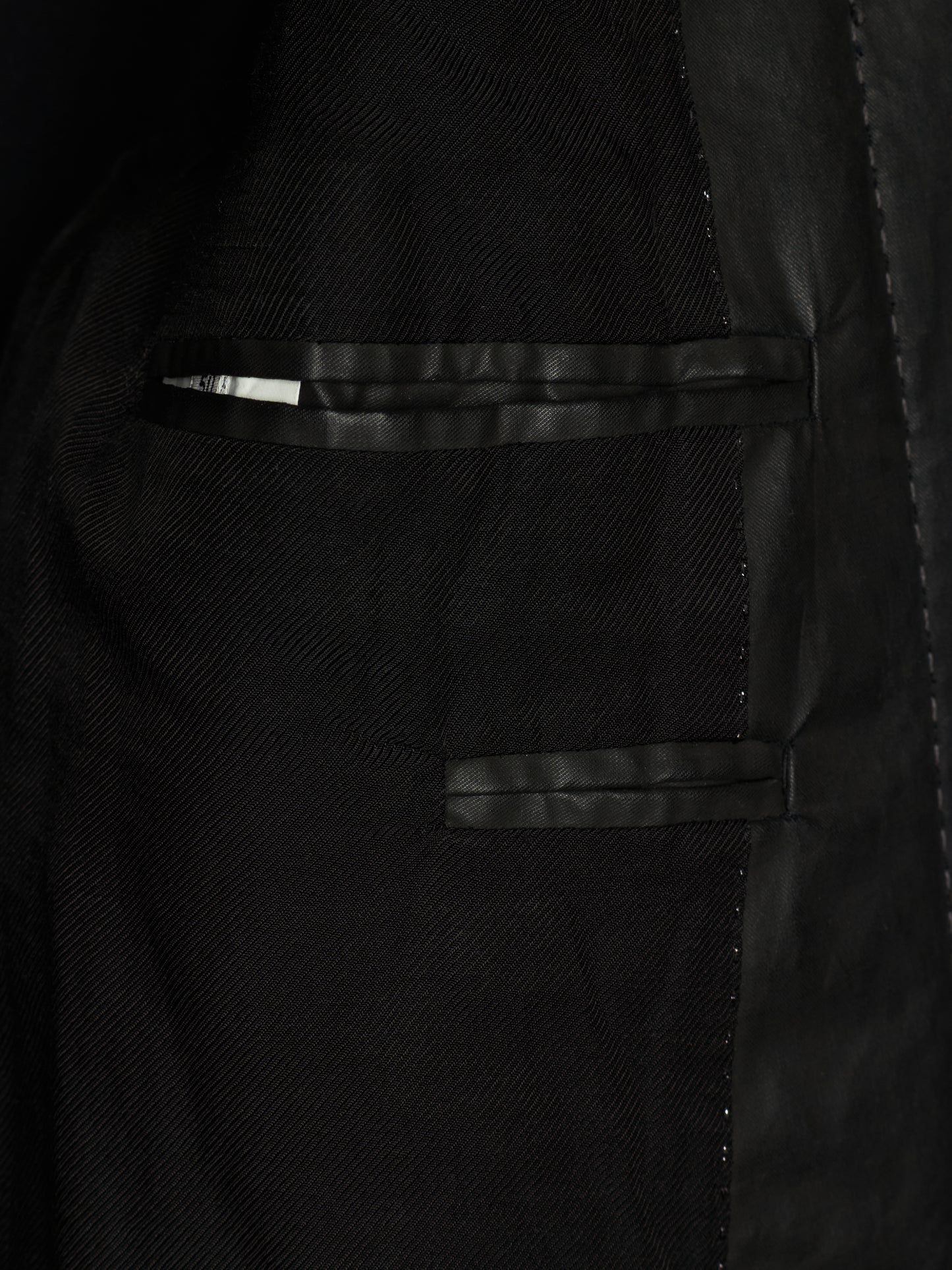 NICOLAS ANDREAS TARALIS SS13 Collarless Waxed Cotton Long Blazer Jacket