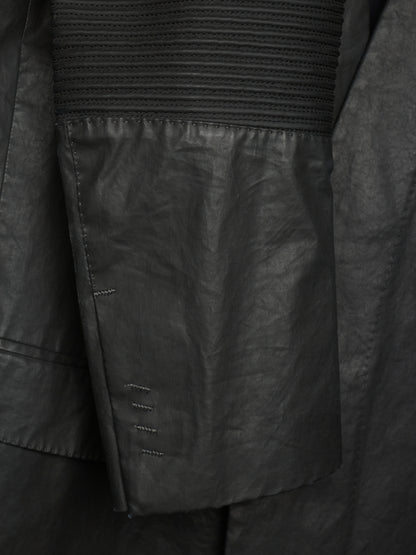 NICOLAS ANDREAS TARALIS SS13 Collarless Waxed Cotton Long Blazer Jacket