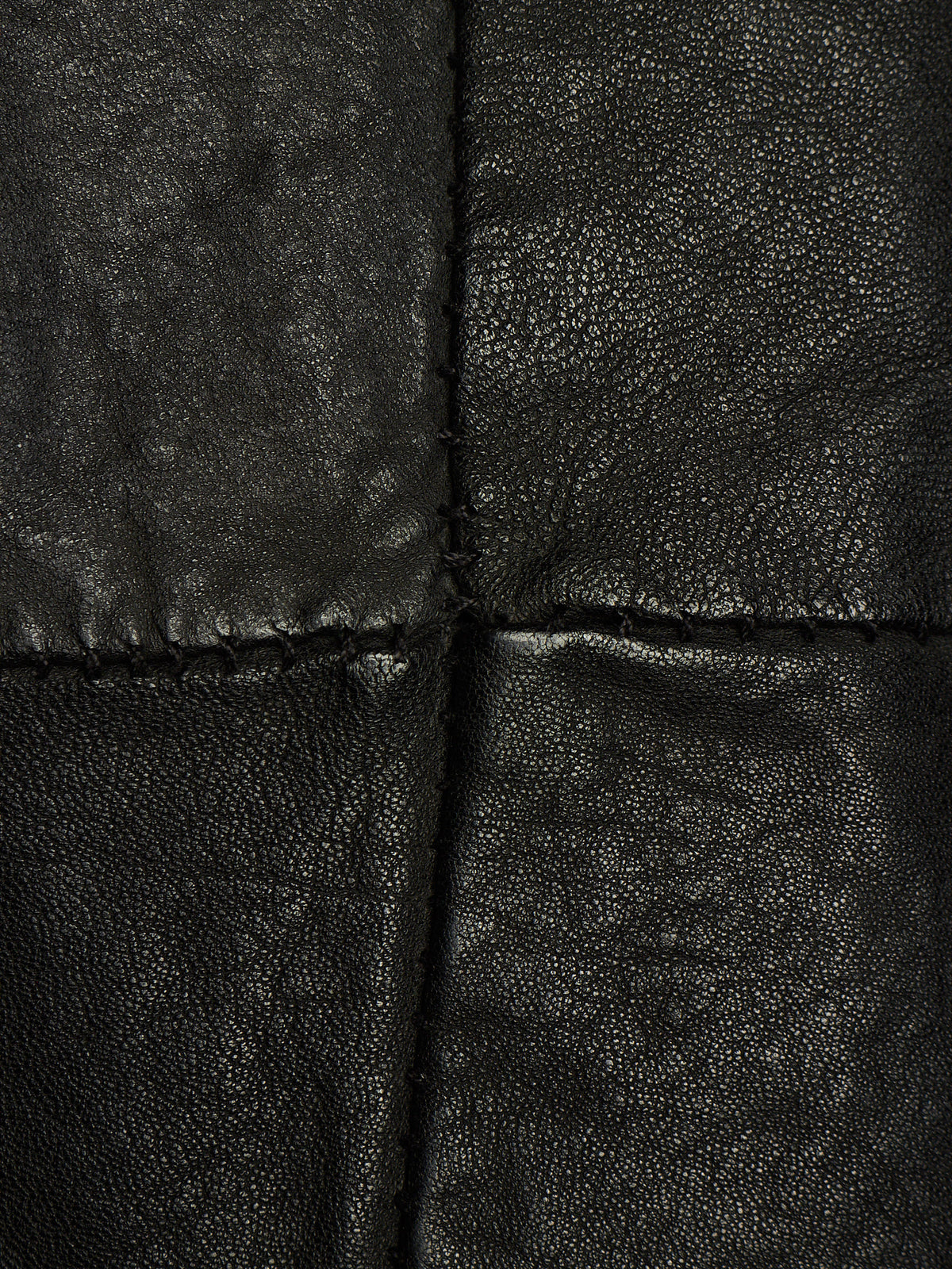 OBSCUR AW12 Black High Neck Overlock Lambskin Leather Jacket