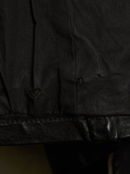 OBSCUR AW12 Black High Neck Overlock Lambskin Leather Jacket