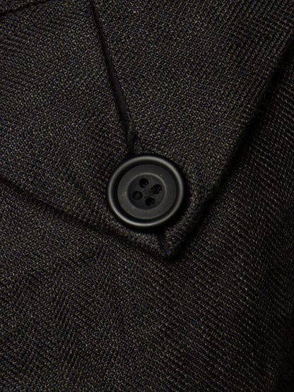 Paul Harnden Shoemakers Charcoal Grey ‘Lancashire’ Linen Belted Wide Leg Trousers