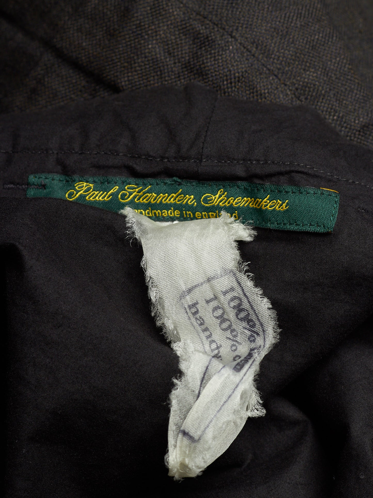 Paul Harnden Shoemakers Charcoal Grey ‘Lancashire’ Linen Belted Wide Leg Trousers