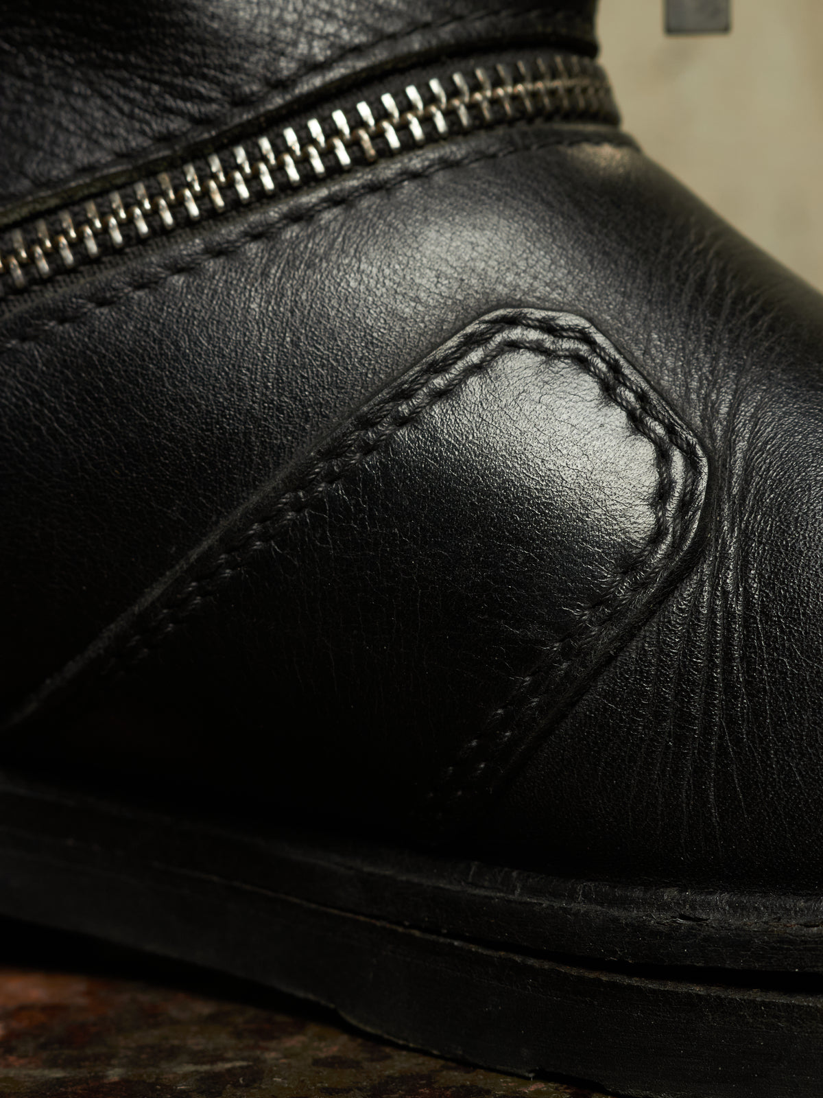 RAF SIMONS AW06-07 "Ashes & Heroes" Accordion Multi-Zip Leather Boots