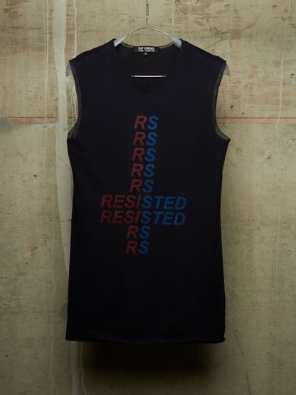 RAF SIMONS SS03 "Consumed" Double Layered ‘Resisted’ Mesh Tank Top