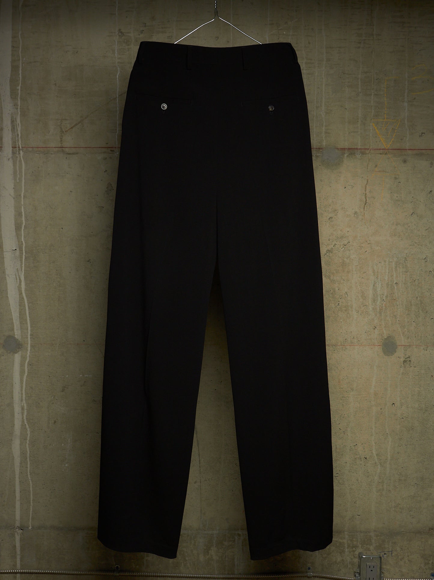 Rick Owens AW18 "SISYPHUS" Wool Tuxedo Stripe Wide Leg Trousers