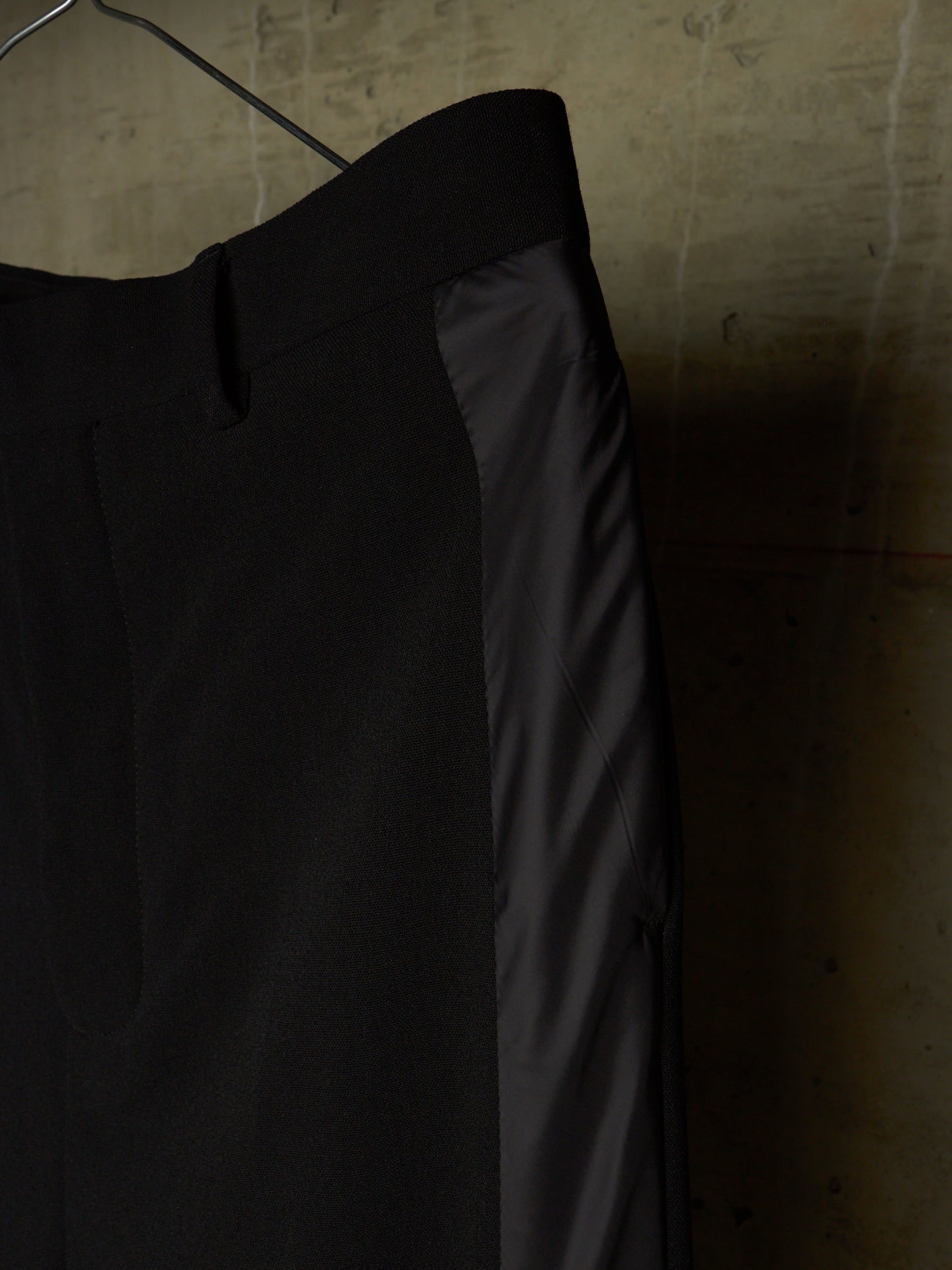 Rick Owens AW18 "SISYPHUS" Wool Tuxedo Stripe Wide Leg Trousers