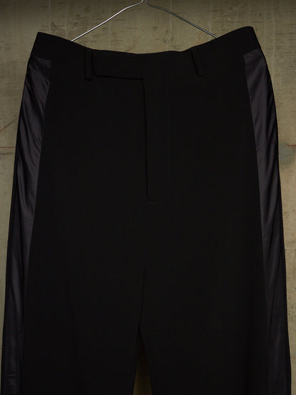 Rick Owens AW18 "SISYPHUS" Wool Tuxedo Stripe Wide Leg Trousers