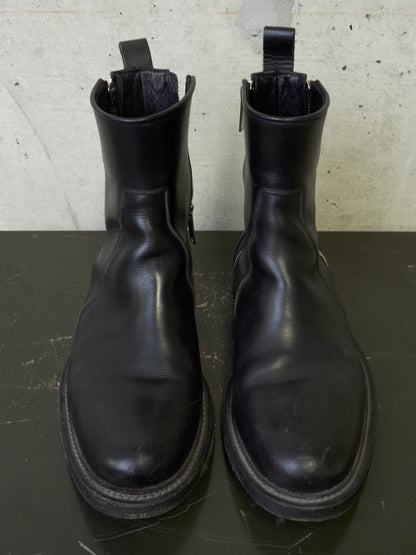 Rick Owens AW13 “PLINTH” Dual Zip Crepe Sole Calf Leather Boots