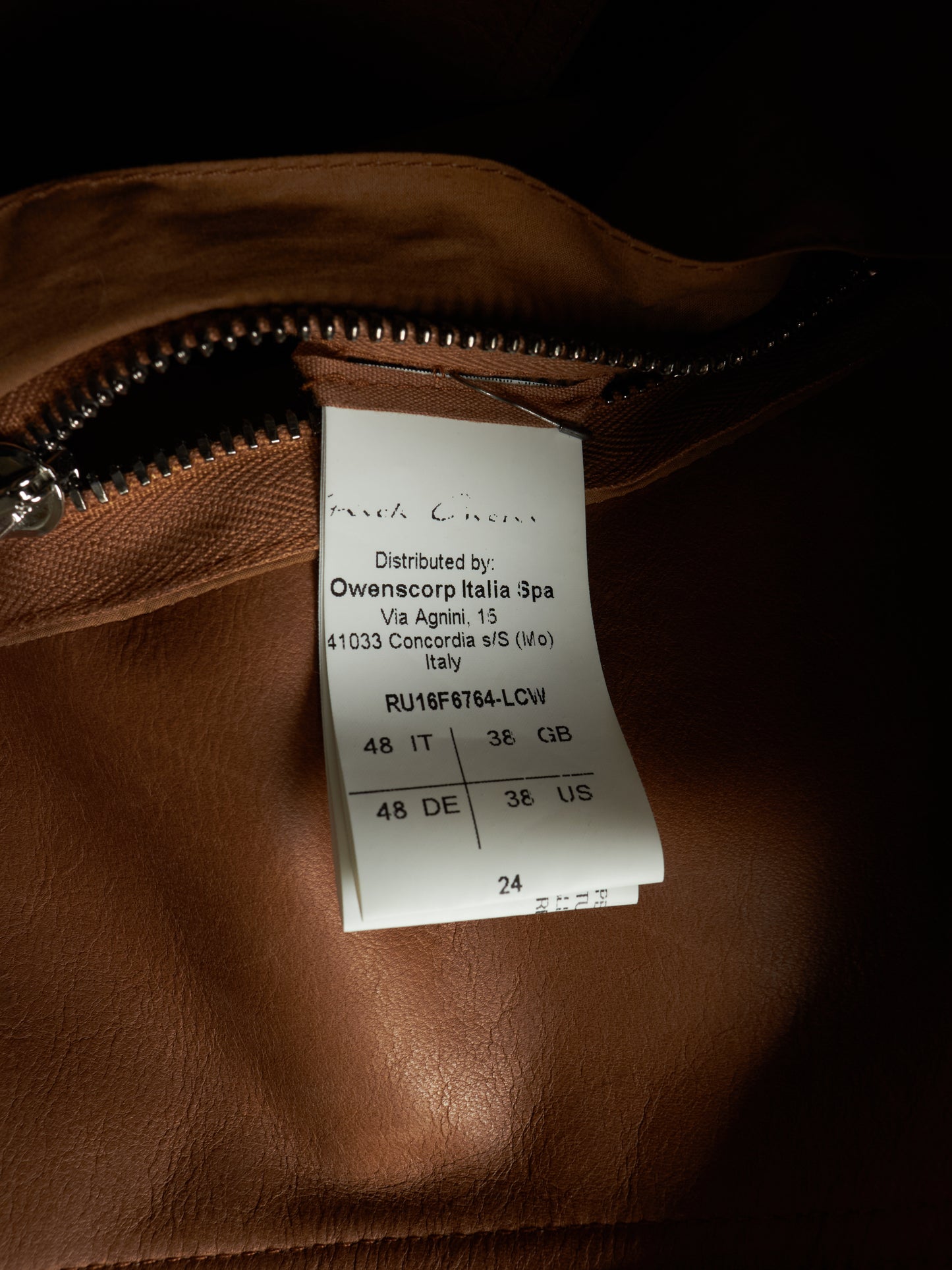 Rick Owens AW16 "MASTODON" CAMEL Heavy Calfskin Leather Stooges Jacket