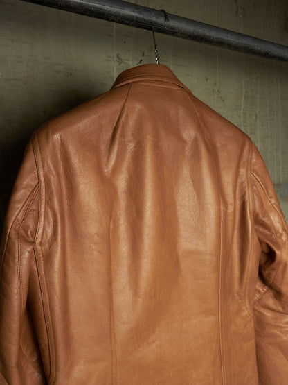 Rick Owens AW16 "MASTODON" CAMEL Heavy Calfskin Leather Stooges Jacket