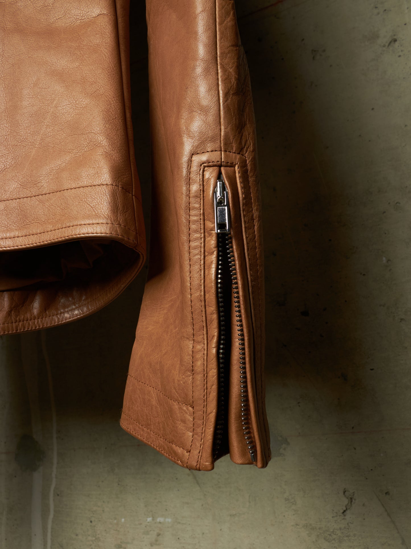 Rick Owens AW16 "MASTODON" CAMEL Heavy Calfskin Leather Stooges Jacket