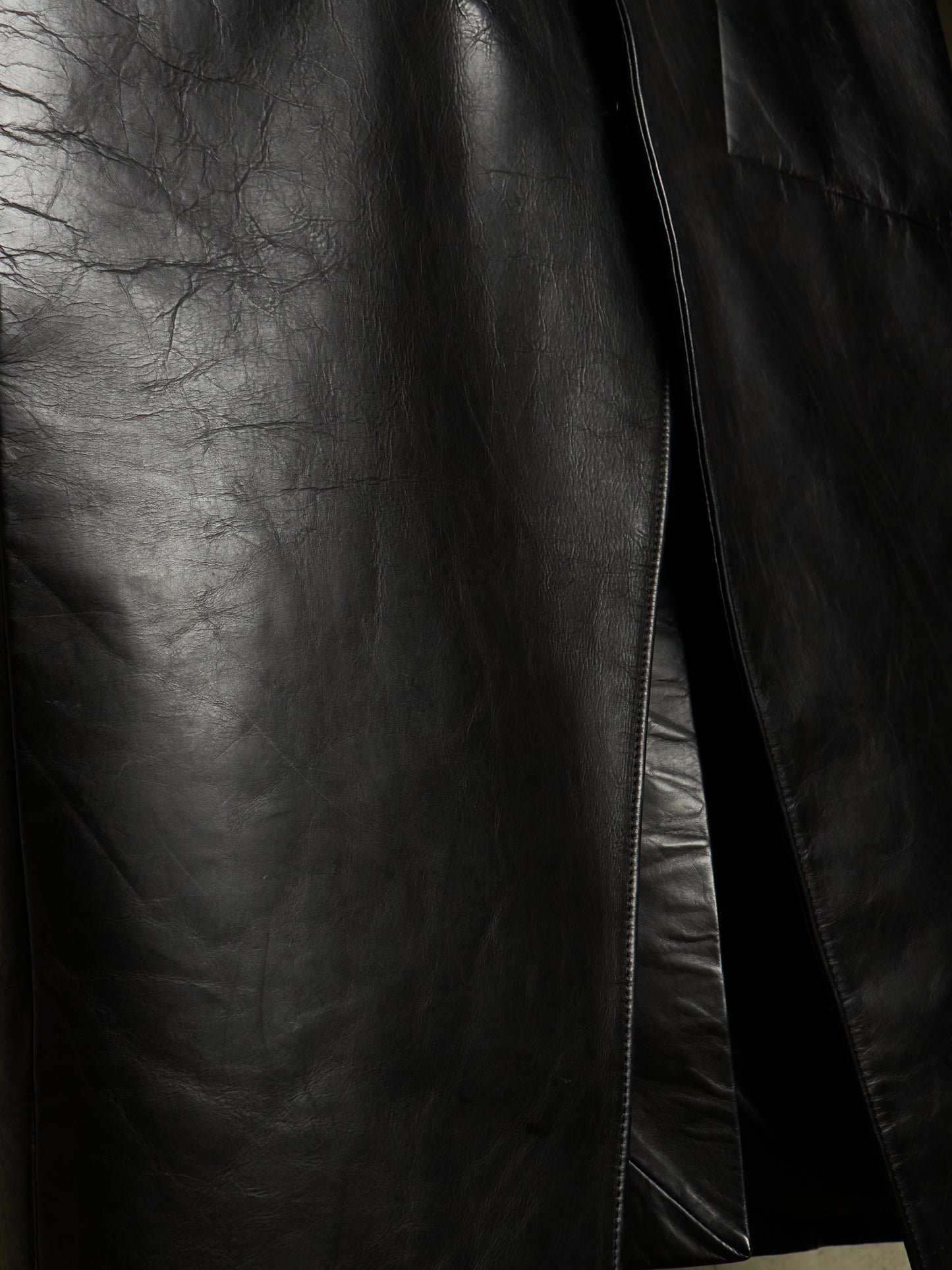 Rick Owens SS22 "FOGACHINE" Jumbo Tatlin Sleeveless Calf Leather Blazer
