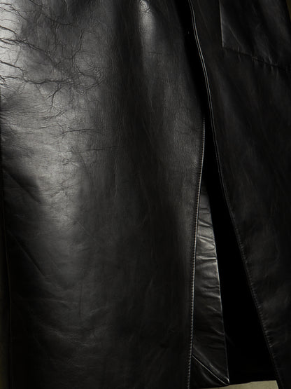 Rick Owens SS22 "FOGACHINE" Jumbo Tatlin Sleeveless Calf Leather Blazer