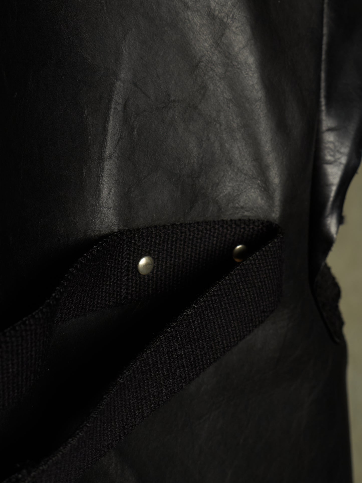 Rick Owens SS22 "FOGACHINE" Jumbo Tatlin Sleeveless Calf Leather Blazer