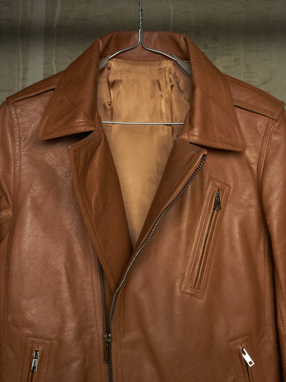 Rick Owens AW16 "MASTODON" CAMEL Heavy Calfskin Leather Stooges Jacket