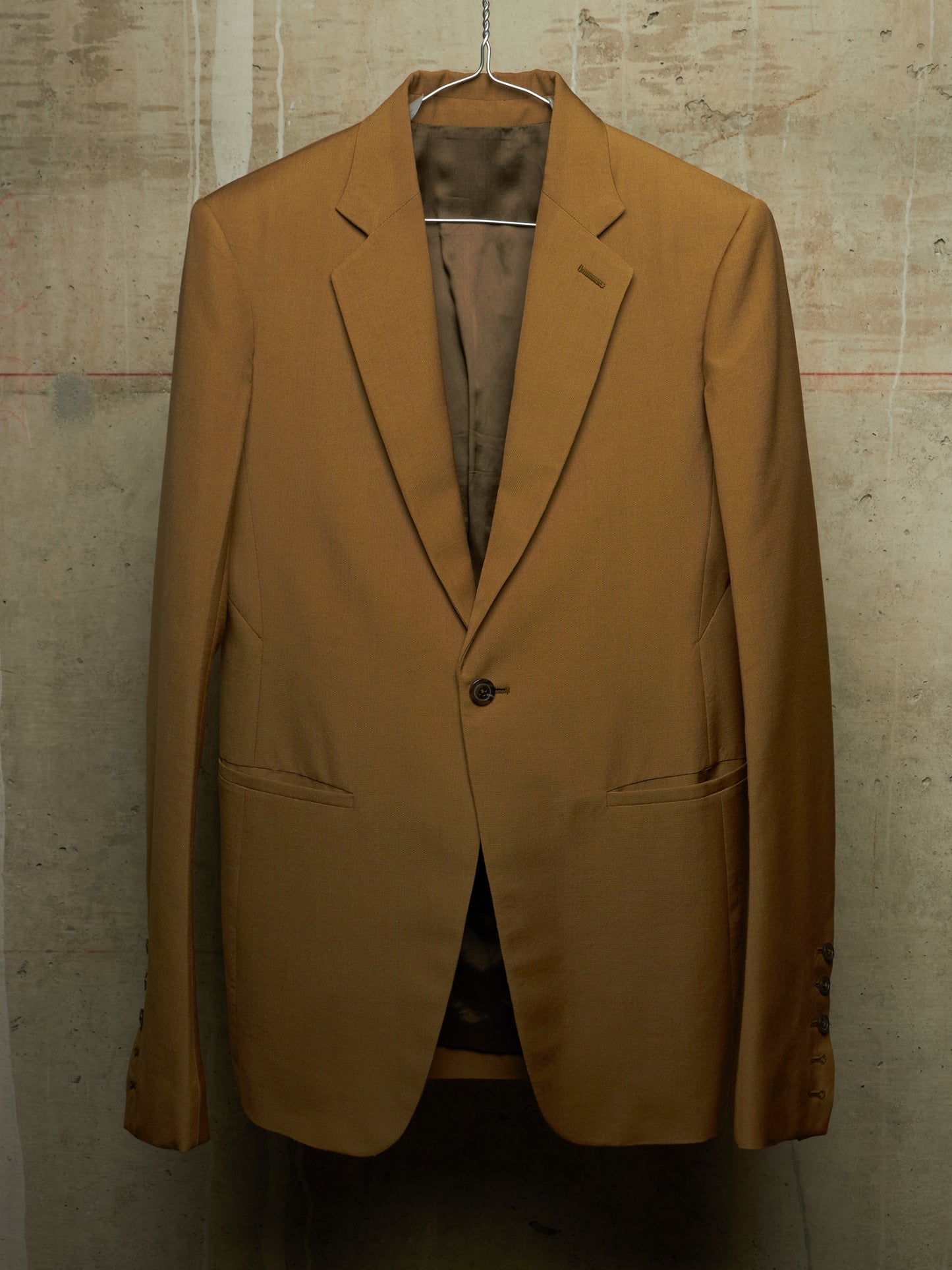Rick Owens FW17 "GLITTER" BEAN Single Button Virgin Wool Blazer