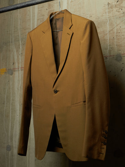 Rick Owens FW17 "GLITTER" BEAN Single Button Virgin Wool Blazer