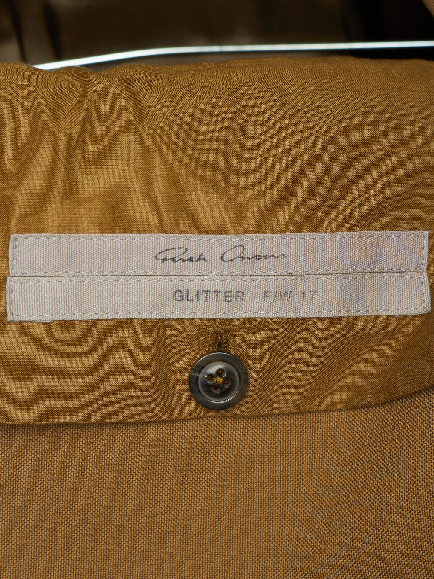 Rick Owens FW17 "GLITTER" BEAN Single Button Virgin Wool Blazer