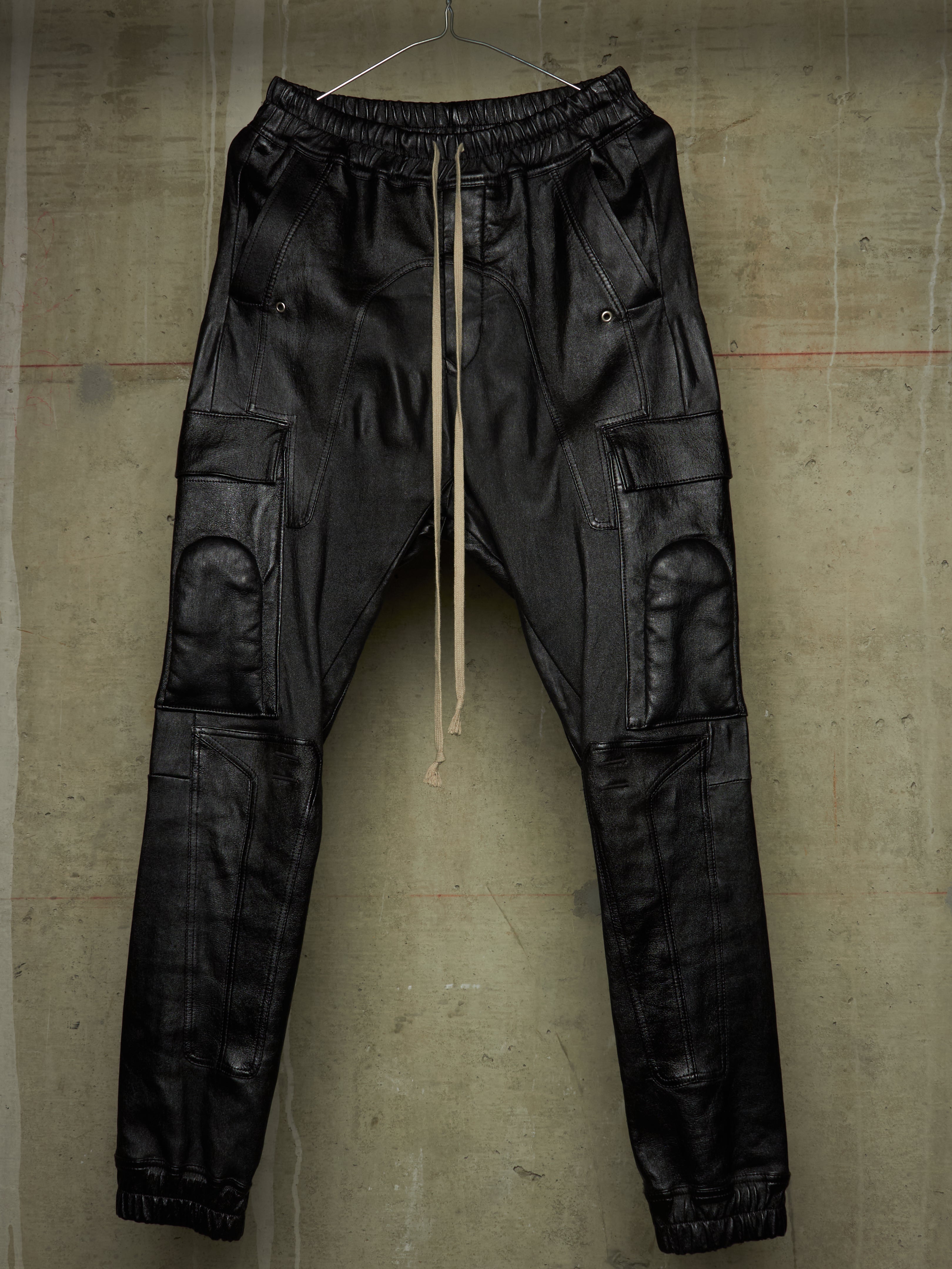 S*☆様 Rick Owens 19FW LARRY Cargo Joggers Rick Owens AW19 Larry Lambskin Leather Cargo Joggers 40 – DRIEW