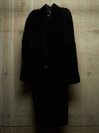 Rick Owens AW19 "LARRY" Legaspi Black Lamb Shearling Coat
