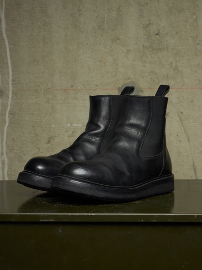 Rick Owens AW20 "PERFORMA" Calf Leather Elastic Creeper Chelsea Boots