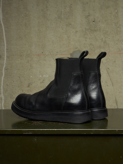 Rick Owens AW20 "PERFORMA" Calf Leather Elastic Creeper Chelsea Boots