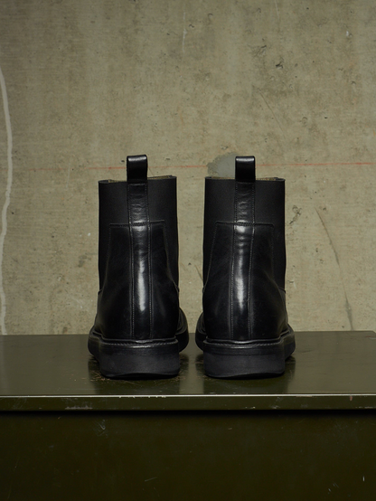 Rick Owens AW20 "PERFORMA" Calf Leather Elastic Creeper Chelsea Boots