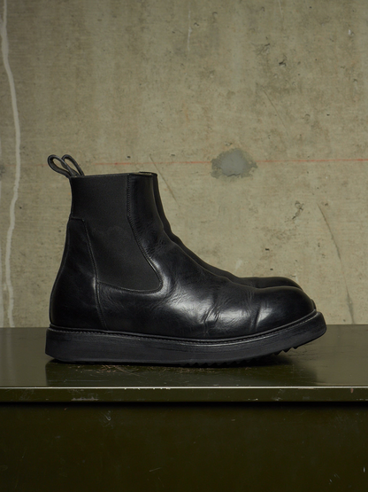Rick Owens AW20 "PERFORMA" Calf Leather Elastic Creeper Chelsea Boots