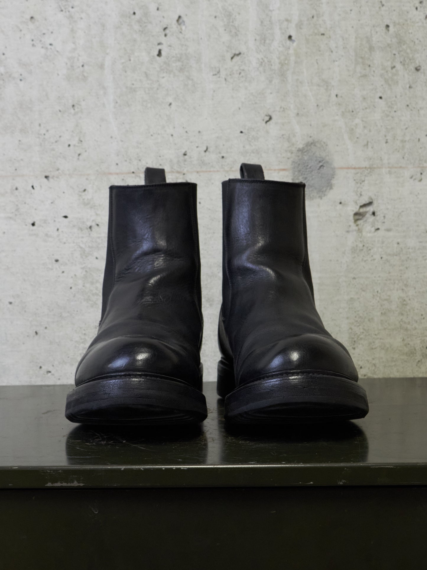 Rick Owens AW20 "PERFORMA" Calf Leather Elastic Creeper Chelsea Boots