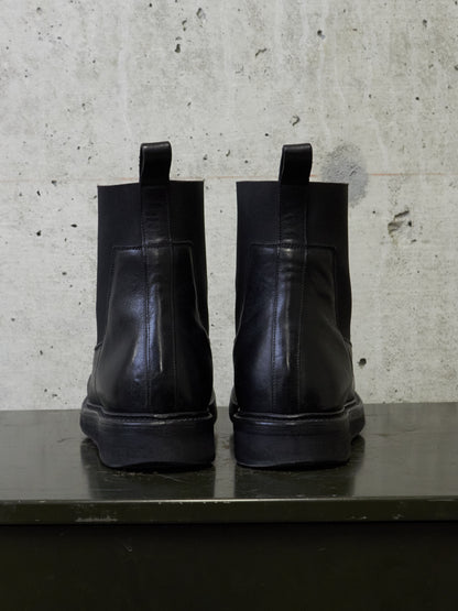 Rick Owens AW20 "PERFORMA" Calf Leather Elastic Creeper Chelsea Boots