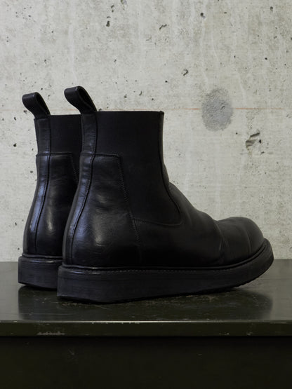Rick Owens AW20 "PERFORMA" Calf Leather Elastic Creeper Chelsea Boots