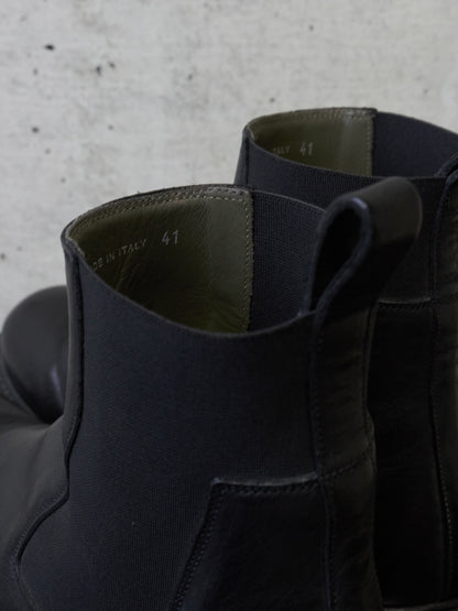 Rick Owens AW20 "PERFORMA" Calf Leather Elastic Creeper Chelsea Boots