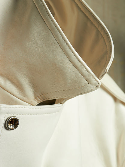 Rick Owens AW25 "CONCORDIANS" MILK Cropped Jumbo Bauhaus Stooges Lamb Leather Jacket