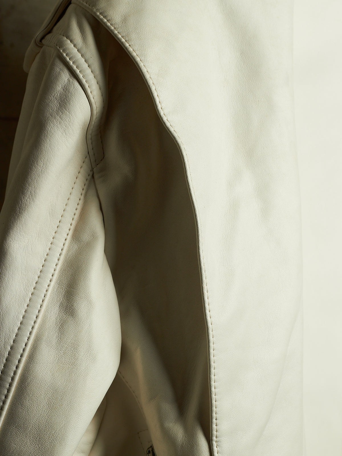 Rick Owens AW25 "CONCORDIANS" MILK Cropped Jumbo Bauhaus Stooges Lamb Leather Jacket