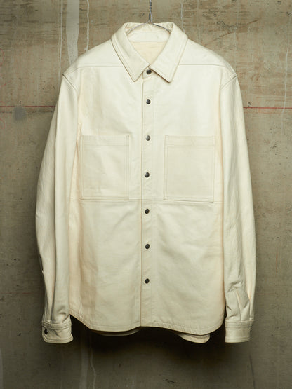 Rick Owens AW25 "CONCORDIANS" MILK Lamb Leather Outershirt