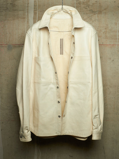 Rick Owens AW25 "CONCORDIANS" MILK Lamb Leather Outershirt