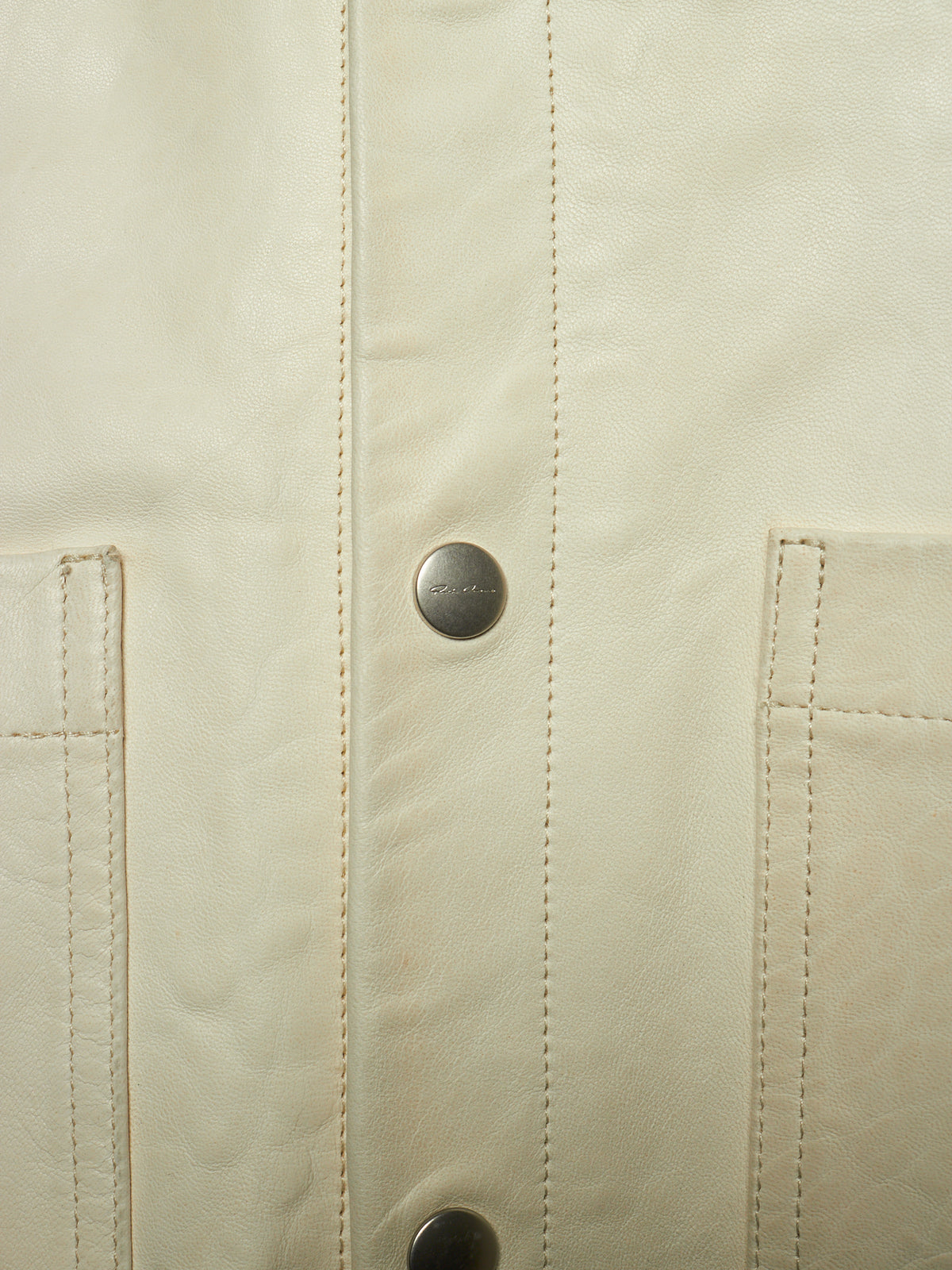 Rick Owens AW25 "CONCORDIANS" MILK Lamb Leather Outershirt